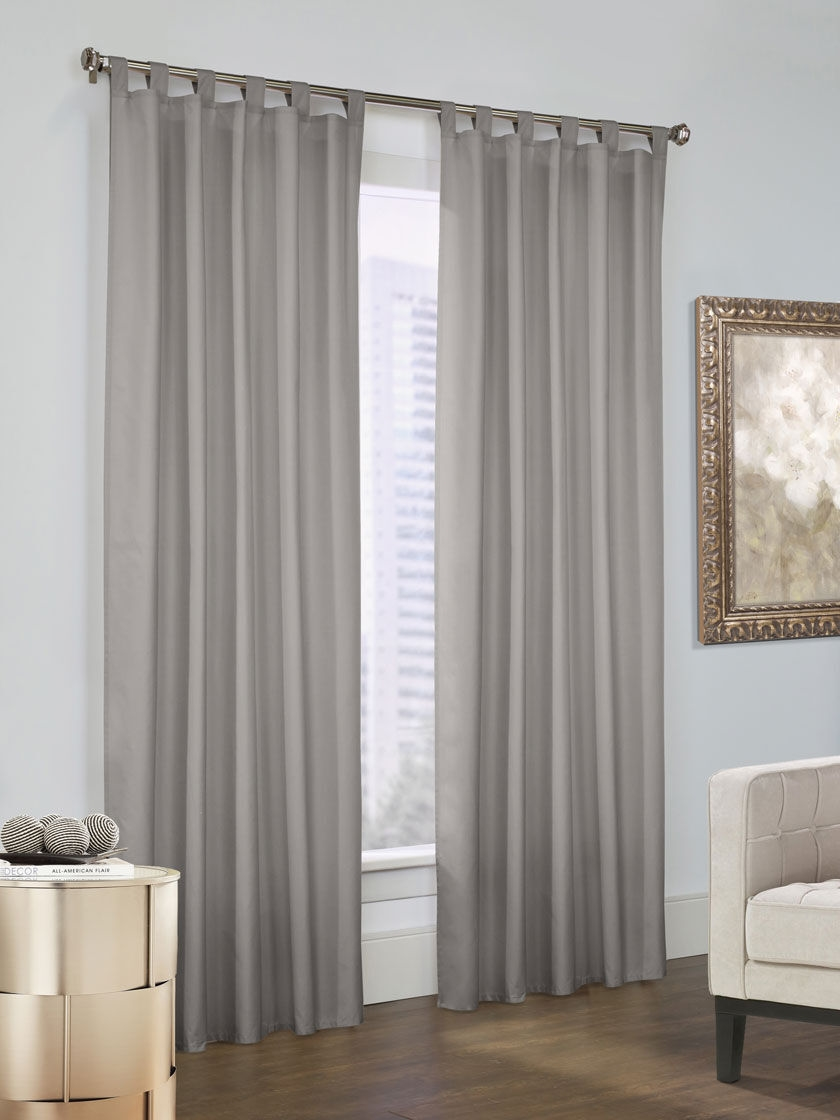 GSC Prescot Tab Top Insulated Curtain Panels 80" X 63", Set Of 2 3 GSC Prescot Tab Top Insulated Curtain Panels 80" X 63", Set Of 2