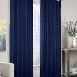 GSC Prescot Tab Top Insulated Curtain Panels 80" X 63", Set Of 2 10 GSC Prescot Tab Top Insulated Curtain Panels 80" X 63", Set Of 2 -Plant Supports Shop 8609153 03v prescot tab top curtain panels navy