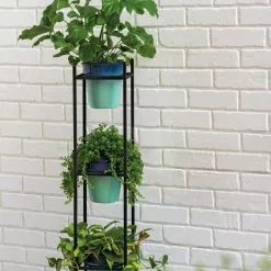 GSC Steel Vertical Plant Stand With Metal Pots