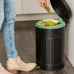 GSC Pedal Pop Compost Can With Biobags, Set Of 2 12 GSC Pedal Pop Compost Can With Biobags, Set Of 2 -Plant Supports Shop 8609208 0576 tif