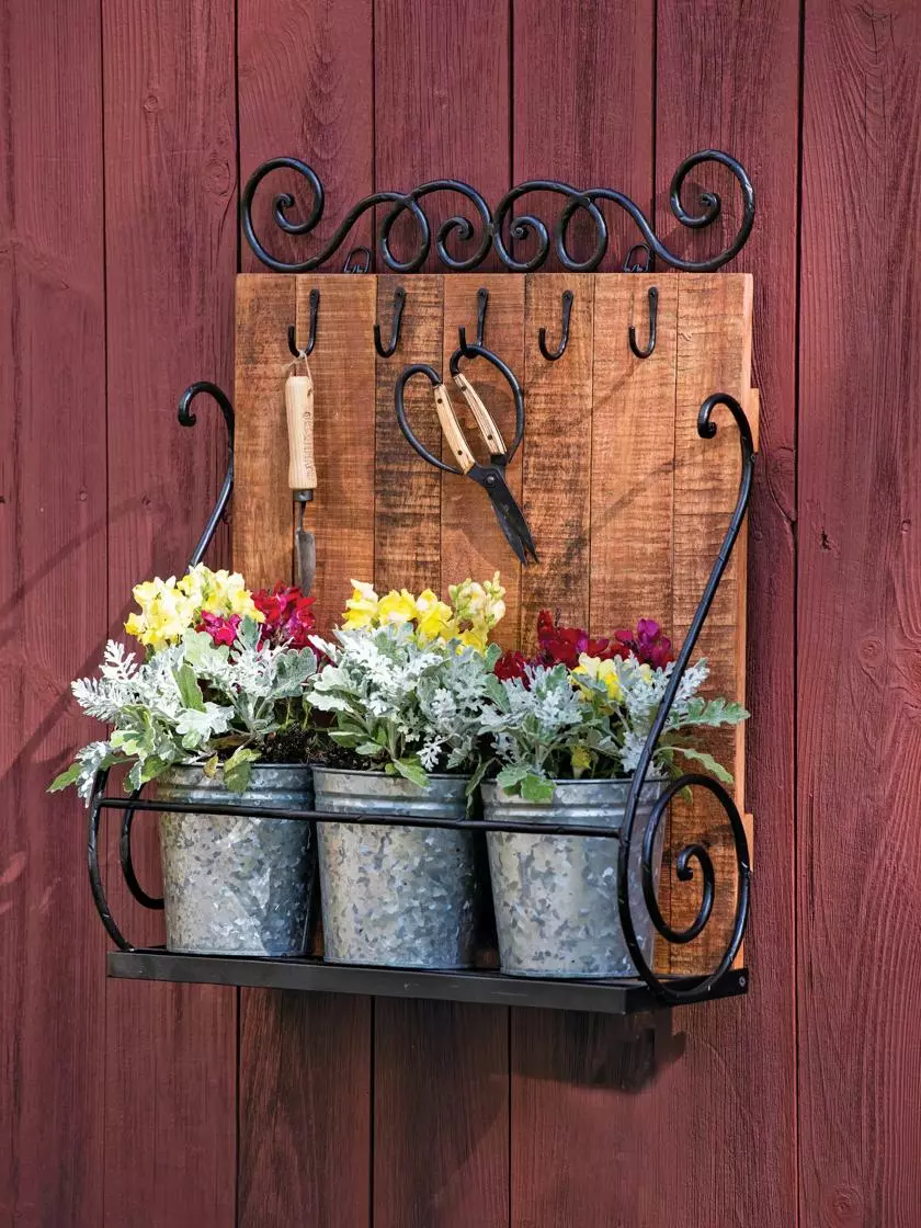 GSC Wall Shelf With Planters 3 GSC Wall Shelf With Planters