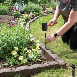 GSC Roman Stone Recycled Rubber Landscape Edging, 4' 9 GSC Roman Stone Recycled Rubber Landscape Edging, 4' -Plant Supports Shop 8609898 019 tif