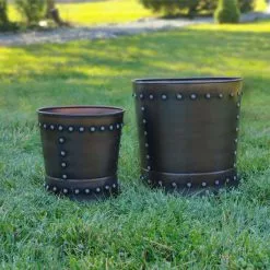 GSC Riveted Planters, Set Of 2