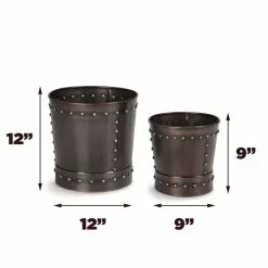 GSC Riveted Planters, Set Of 2 17 GSC Riveted Planters, Set Of 2 -Plant Supports Shop 8610032 03v