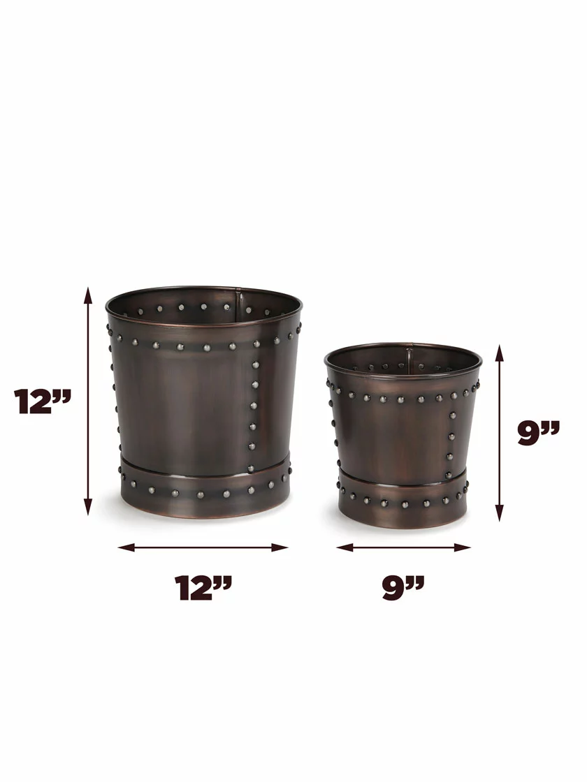 GSC Riveted Planters, Set Of 2 10 GSC Riveted Planters, Set Of 2 - Image 8