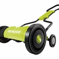 GSC Sun Joe MJ1800M 18-Inch Quad-Wheel, 5-Position, Razor Sharp Cutting Blade, Silent Push Reel Mower