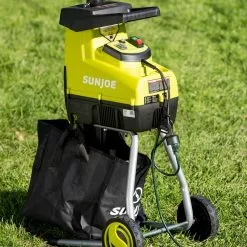 GSC Sun Joe CJ603E 1.7 Inch Cutting Diameter Electric Silent Wood Chipper/Shredder | 15-Amp