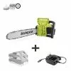 GSC Sun Joe ® 24V-X2-CS16 48-Volt ION+ Cordless Chain Saw Kit | 16-Inch | W/ 2 X 2.0-Ah Batteries And Charger 1 GSC Sun Joe ® 24V-X2-CS16 48-Volt ION+ Cordless Chain Saw Kit | 16-Inch | W/ 2 X 2.0-Ah Batteries And Charger -Plant Supports Shop 8610538 01v sun joe cordless chain saw kit 24v x2 cs16