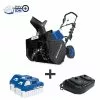 GSC Snow Joe 24V-X2-SB18 48-Volt ION+ Cordless Snow Blower Kit | 18-Inch | W/ 2 X 4.0-Ah Batteries And Charger -Plant Supports Shop 8610667 01v snow joe cordless snow blower kit