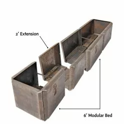 GSC Corten Steel Modular Raised Bed, 2' Extension -Plant Supports Shop 8610701 4010 tif