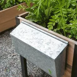 GSC Galvanized Garden Tool Storage Box -Plant Supports Shop 8610811 GalvanizedToolStorageBox gif