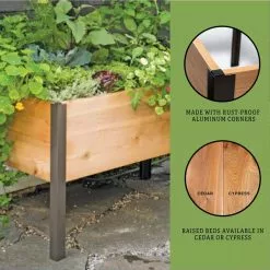 GSC Elevated Planter Box, 2' X 4' -Plant Supports Shop 8610894 3