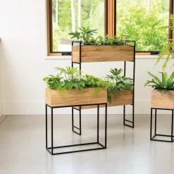 GSC Tartu 2-Tier Elevated Rectangular Planter -Plant Supports Shop 8611008 1306 tif