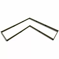 GSC L-Shaped Composite Raised Bed, 12'x12' With 1" Boards -Plant Supports Shop 8611162 02v l shaped raised garden beds 12 x 12 with 1 inch boards uptown brown