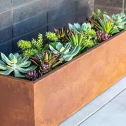 GSC Veradek Metallic Series Corten Steel Window Box Planter, 36" -Plant Supports Shop 8611609 02V tif