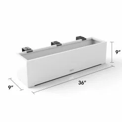 GSC Veradek Metallic Series Railing Planters -Plant Supports Shop 8611610 28v