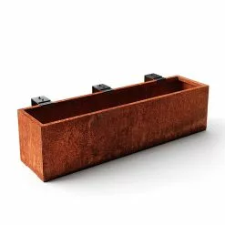GSC Veradek Metallic Series Corten Steel Railing Planters -Plant Supports Shop 8611611 05v