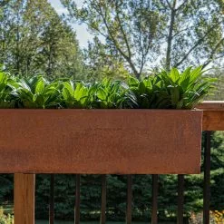 GSC Veradek Metallic Series Corten Steel Railing Planters