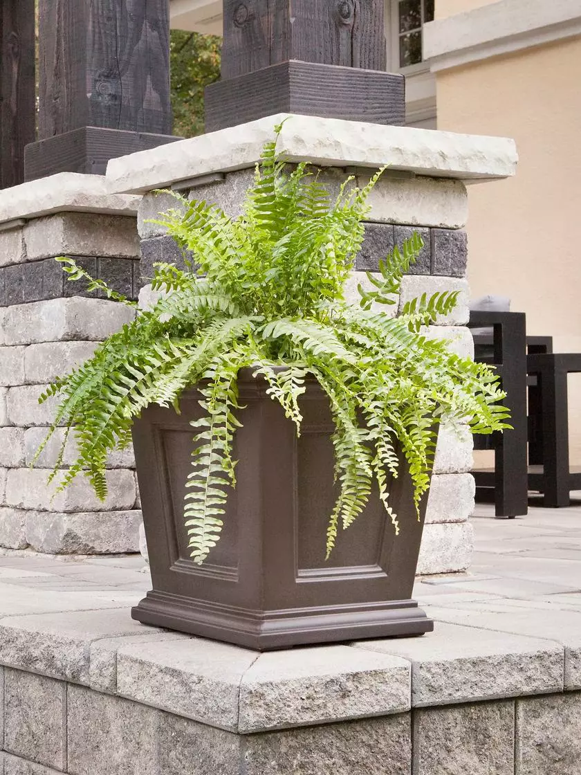 GSC Fairfield Self-Watering Square Planter, 16” X 16” 4 GSC Fairfield Self-Watering Square Planter, 16” X 16” - Image 2