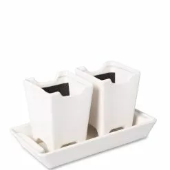 GSC Stoneware Self-Watering Windowsill Planters, Set Of 2 -Plant Supports Shop 8611890 5658 tif