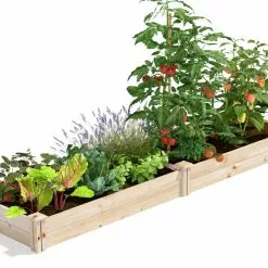 GSC Pine Raised Garden Bed, 2' X 8' 12 GSC Pine Raised Garden Bed, 2' X 8' -Plant Supports Shop 8612243 02V jpg