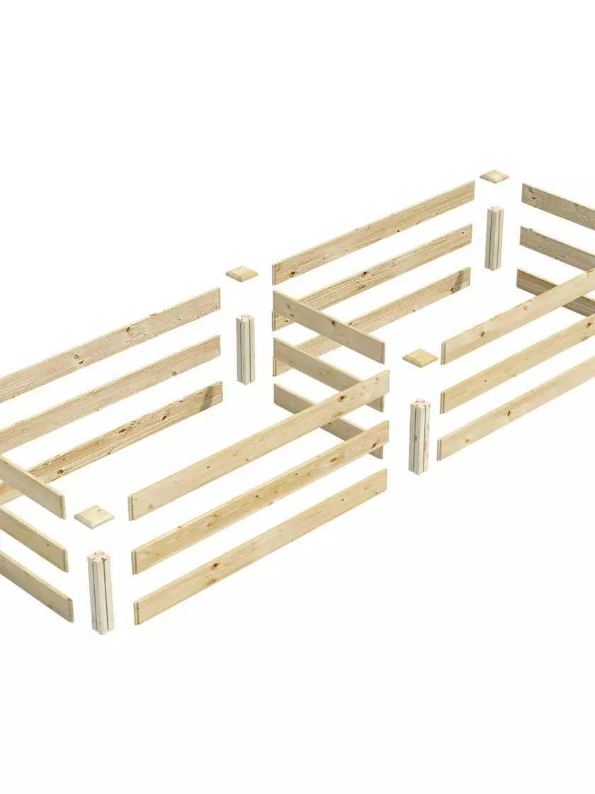 GSC Pine Raised Garden Bed, 2' X 8' 5 GSC Pine Raised Garden Bed, 2' X 8' - Image 3