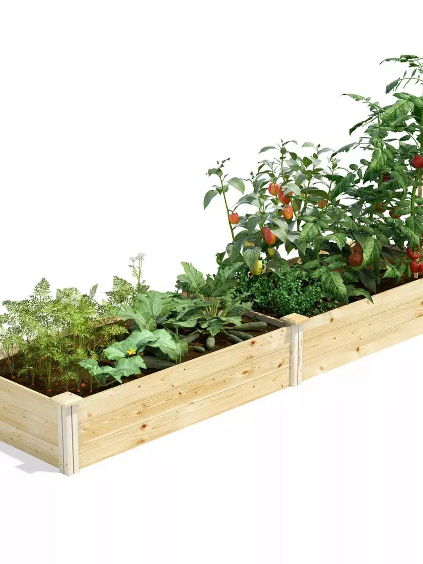 GSC Pine Raised Garden Bed, 2' X 8' 3 GSC Pine Raised Garden Bed, 2' X 8'