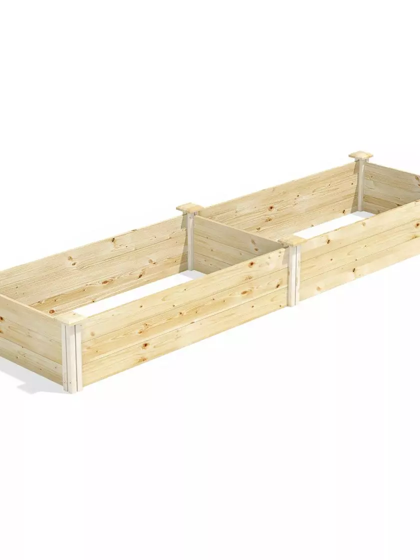 GSC Pine Raised Garden Bed, 2' X 8' 4 GSC Pine Raised Garden Bed, 2' X 8' - Image 2