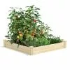GSC Pine Raised Garden Beds, 4'x4' -Plant Supports Shop 8612249 02v pine raised garden bed 4x4 feet