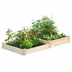 GSC 2-Tier Pine Raised Garden Bed, 4'x8'