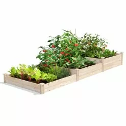 GSC 3-Tier Pine Raised Garden Bed, 4'x12'