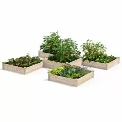 GSC 2-Tier Pine Raised Garden Bed, 80 Sqft.12'x12'