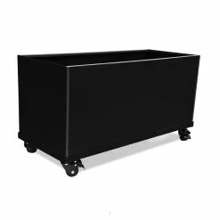 GSC Nice Aluminum Trough Planter With Casters, 19" High -Plant Supports Shop 8612402 03V jpg