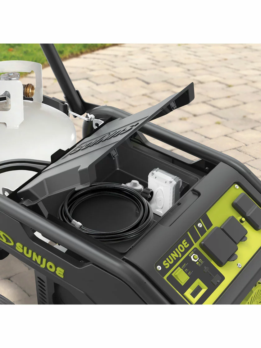 GSC Sun Joe® 4,100/3,300-Running Watt Propane Powered Portable Generator W/24VBattery Starter 9 GSC Sun Joe® 4,100/3,300-Running Watt Propane Powered Portable Generator W/24VBattery Starter - Image 7