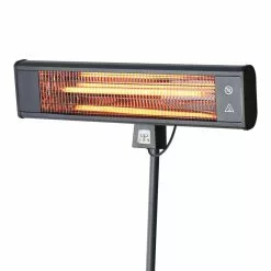 GSC Sun Joe® 1500W Elec. Infrared OD Patio Heater, Adjust Ht. Range, W/Wall Bracket & Cover -Plant Supports Shop 8612532 01v
