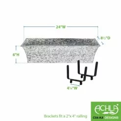 GSC Achla Designs Handrail Flowerbox Bracket Kit For Rail -Plant Supports Shop 8612883 02v
