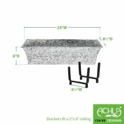 GSC Achla Designs Handrail Flowerbox Bracket Kit For Rail -Plant Supports Shop 8612884 02v