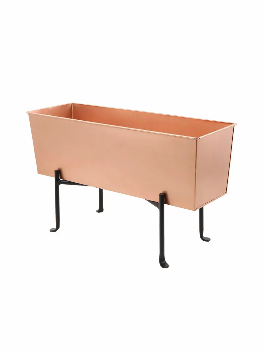 GSC Achla Designs Copper Flower Box With Folding Stand 3 GSC Achla Designs Copper Flower Box With Folding Stand