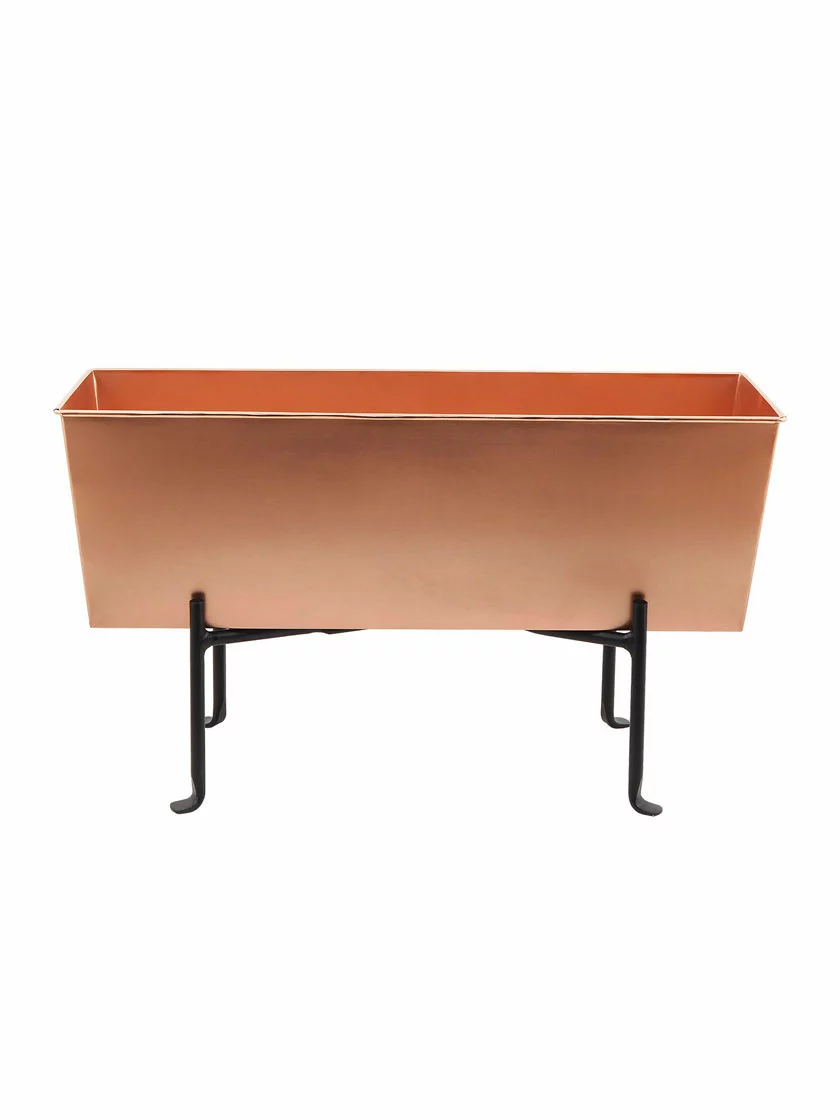 GSC Achla Designs Copper Flower Box With Folding Stand 4 GSC Achla Designs Copper Flower Box With Folding Stand - Image 2