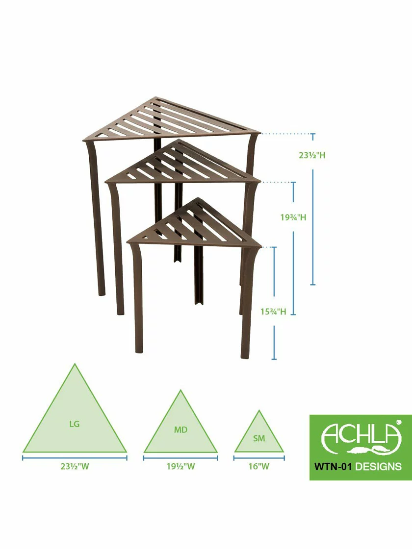 GSC Achla Designs Triangular Nesting Tables Set 6 GSC Achla Designs Triangular Nesting Tables Set - Image 4