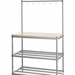 GSC MeshWorks © Potting Bench -Plant Supports Shop 8613015 14v meshworks potting bench silver