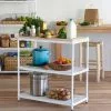GSC MeshWorks © 3 Tier Plant Shelving With Wood Top -Plant Supports Shop 8613017 02v meshworks 3 tier plant shelf with wood top