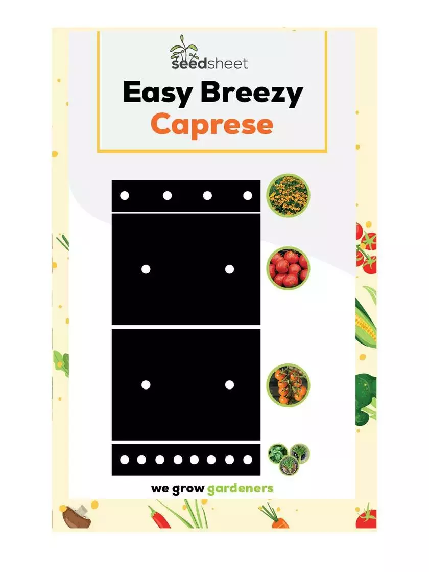 GSC SeedSheets Organic Vegetable Garden, Easy Breezy Caprese, 4' X 8' 3 GSC SeedSheets Organic Vegetable Garden, Easy Breezy Caprese, 4' X 8'