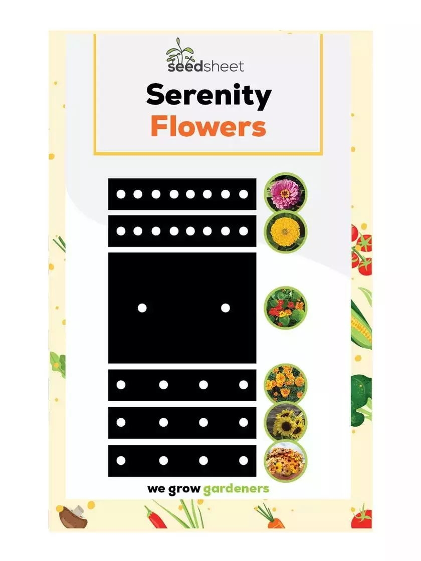 GSC SeedSheets Organic Vegetable Garden, Serenity Flowers, 4' X 8' 4 GSC SeedSheets Organic Vegetable Garden, Serenity Flowers, 4' X 8' - Image 2