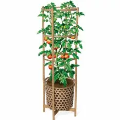 GSC Elevated Bamboo Tomato Planter And Trellis -Plant Supports Shop 8613502 art flat