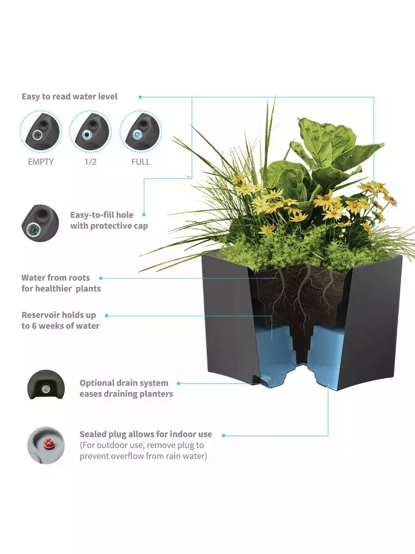 GSC TruDrop One Pinch Planter, 23" Diameter 4 GSC TruDrop One Pinch Planter, 23" Diameter - Image 2