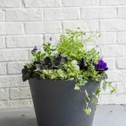 GSC Self-Watering FiberStone Planters -Plant Supports Shop 8613676 8646 self watering fiber clay pot 17 inches