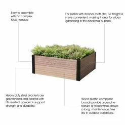 GSC Deep Root Raised Garden Bed -Plant Supports Shop 8614254 03V 3 4