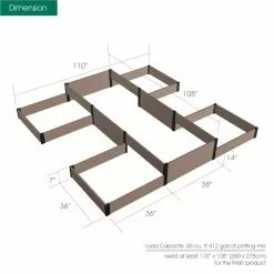 GSC Terraced H-Shape Garden Bed -Plant Supports Shop 8614260 03V 3 4