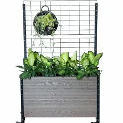 GSC Mobile Deep Trough Planter With Trellis -Plant Supports Shop 8614265 03V